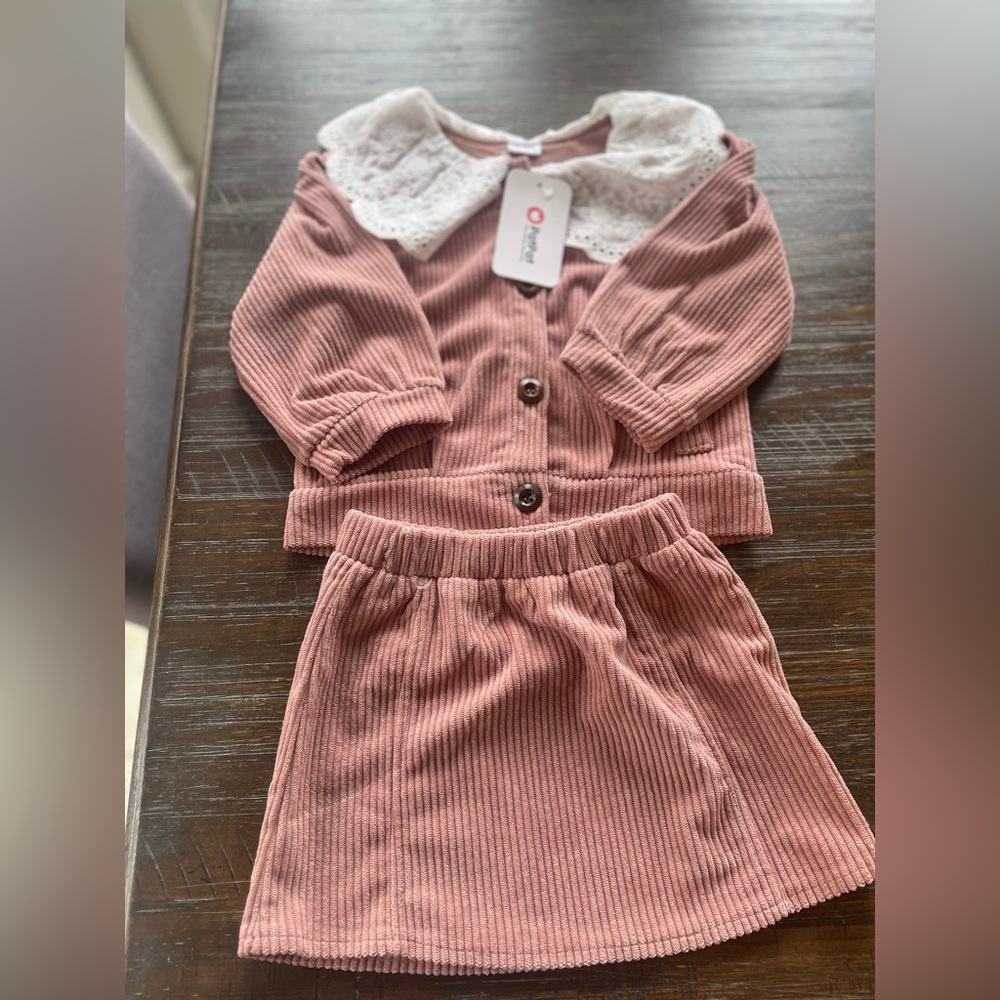 Brand new toddler girls PatPat cardigan and skirt. 18-24 months